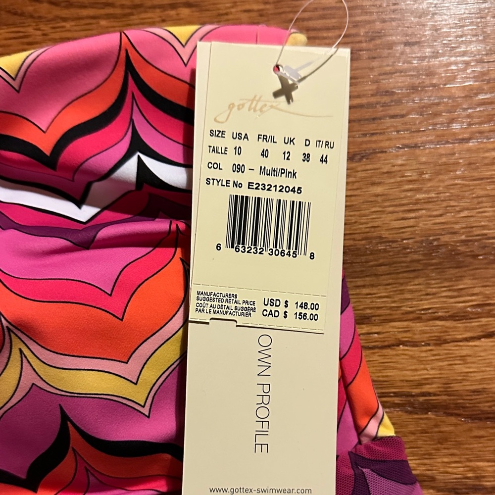 Gottex Colorful Swimsuit with Pink and Orange Hues